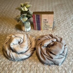 *Free with Bundle Set‎ of two: Pashmina Beige and Gray Paisley Scarf or Shawl.